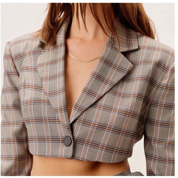 For Love and Lemons Kym Cropped Blazer Size Large NWT - Picture 2 of 6